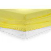 Cearceaf de pat cu elastic galben, dimensiune 180x200 cm, Heinner