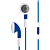 Casti cu microfon Serioux HDPH-IE01-BLU, In-ear, Control volum, Albastru