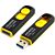 Memorie USB ADATA UV128, 64GB, USB 3.1, Negru/Galben